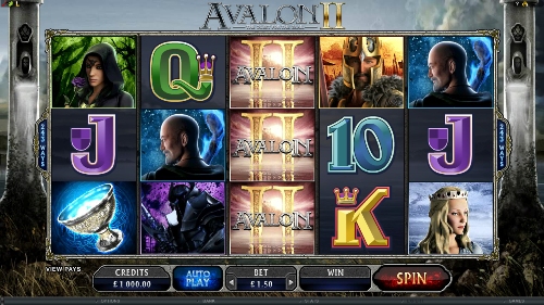 Avalon II Arthurian adventure video slot